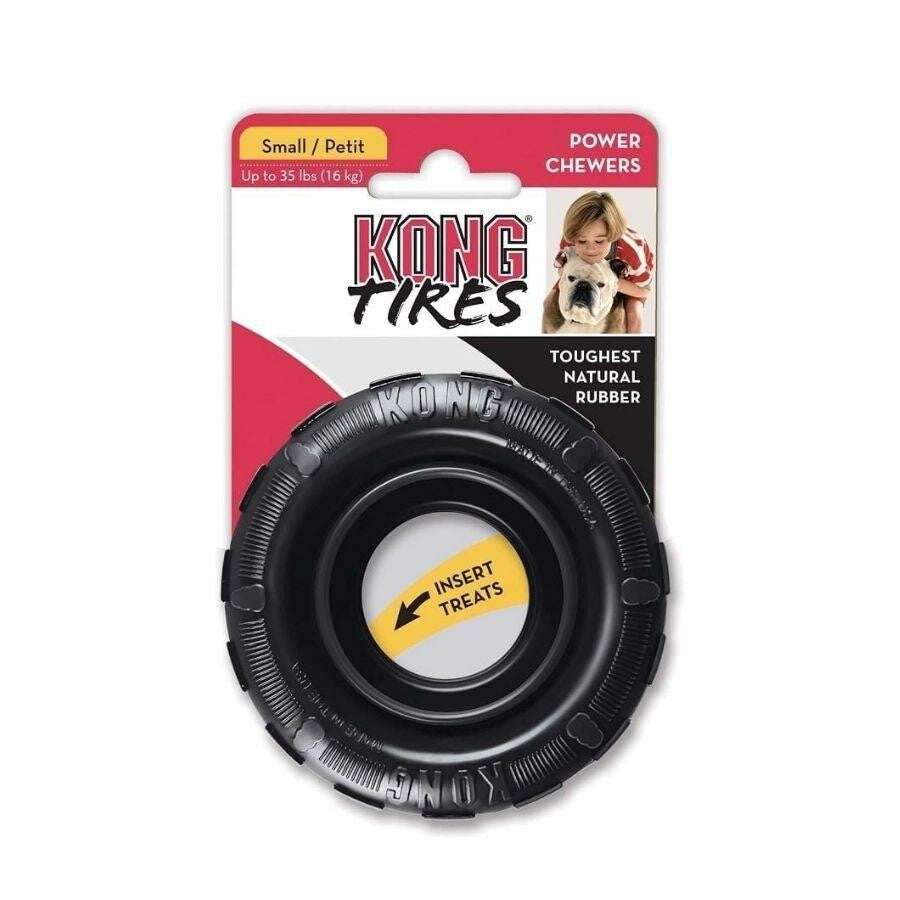Kong Extreme Tires Delikli Tekerlek Şeklinde Ultra Sert Köpek Oyuncağı S | SRC: Barcode: 0035585250014